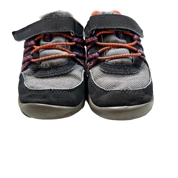 ⭐️ 5 for $25 Oshkosh B’Gosh Grey Blue & Orange Velcro Sneakers 13 M Kids - Picture 6 of 10